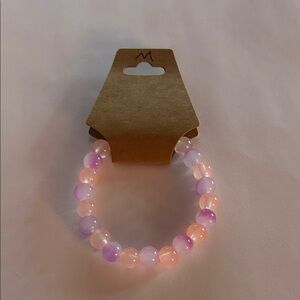 Size medium, handmade glass bead bracelet